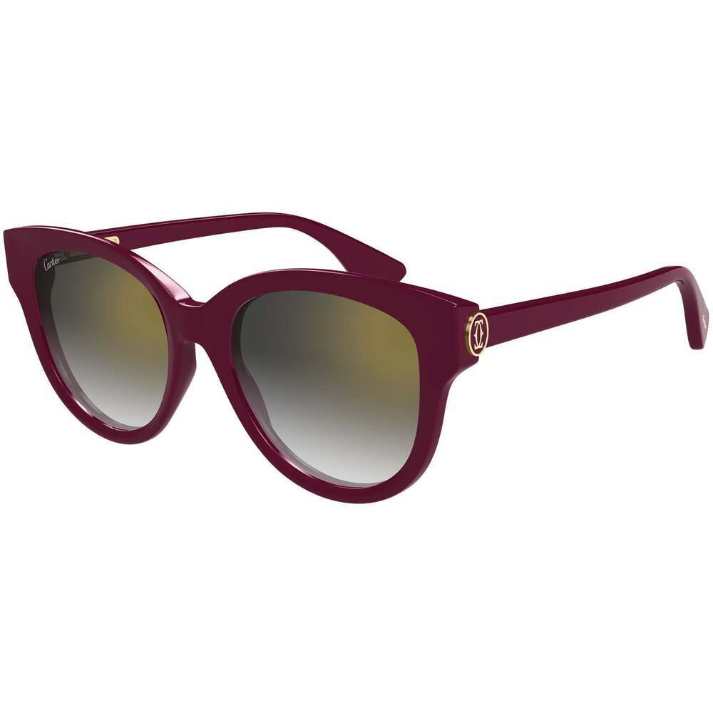 Cartier CT0506S-003 Sunglasses Burgundy Acetate Oversized